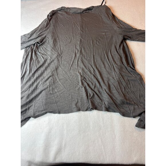 AGB Womens Cardigan Open Front Drape Hem Lightweight XL Gray - Picture 11 of 11